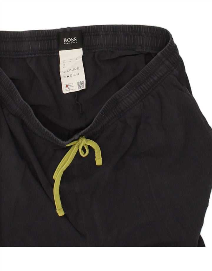 Pantaloncini sportivi grafici da uomo HUGO BOSS piccoli in cotone blu navy