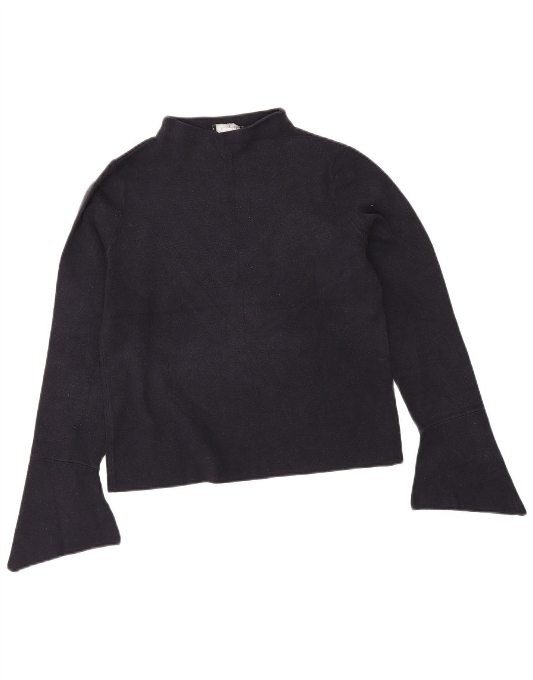 Marks & Spencer Top da donna a maniche lunghe UK 12 medio blu navy in viscosa