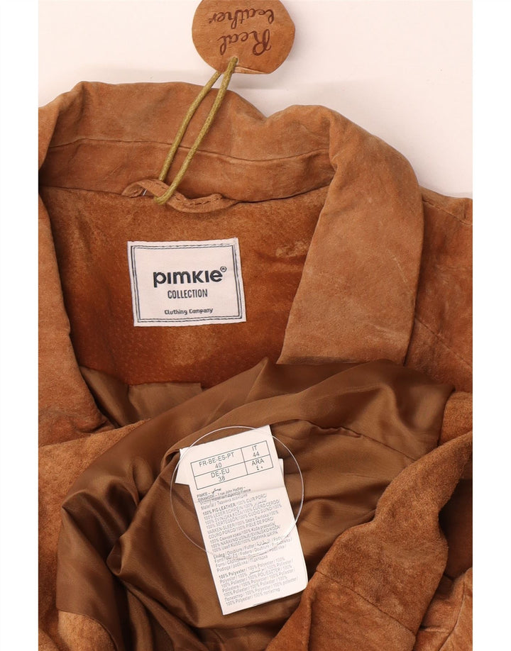 Giacca corta in pelle scamosciata da donna Pimkie EU 38 in pelle marrone medio