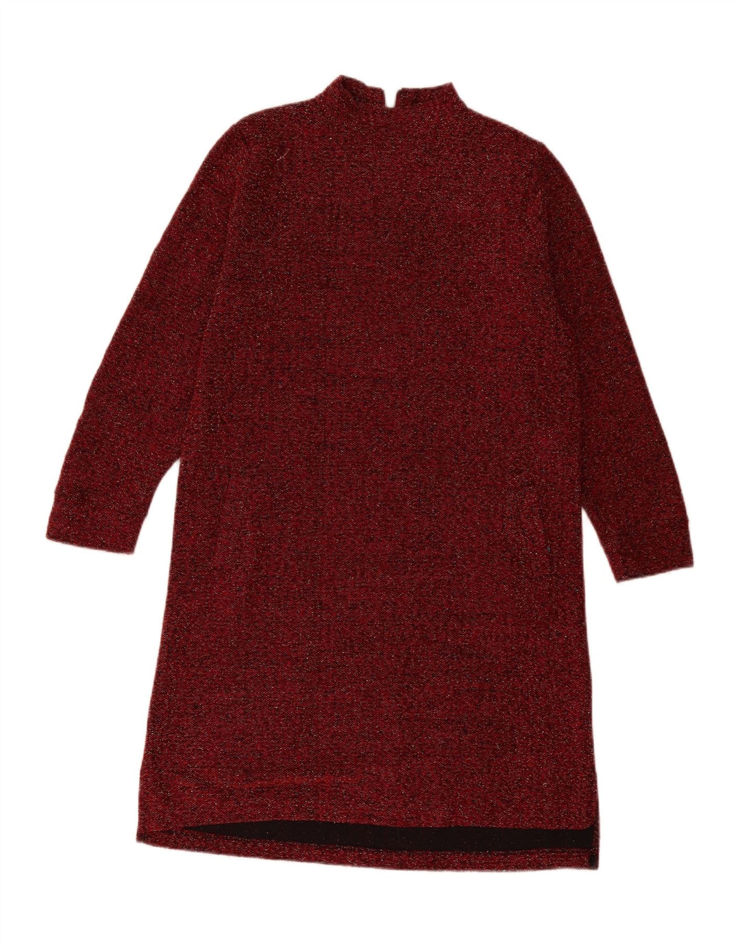 PACO BOUTIQUE Abito maglione da donna a maniche lunghe UK 14 Grande rosso screziato