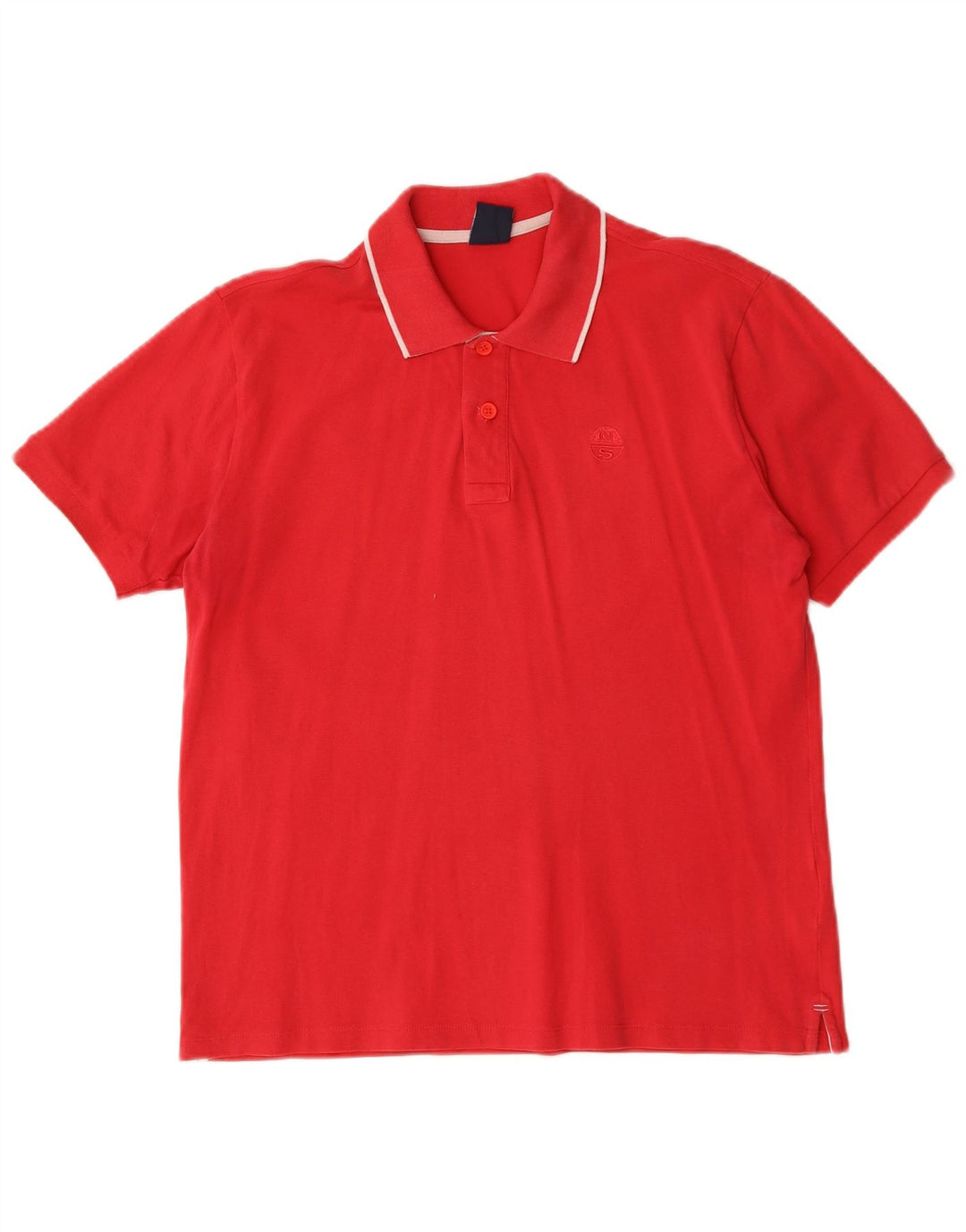 Polo da uomo NORTH SAILS in cotone rosso medio