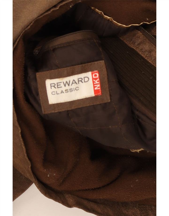 Giacca in pelle da uomo REWARD UK 40 Large in pelle marrone