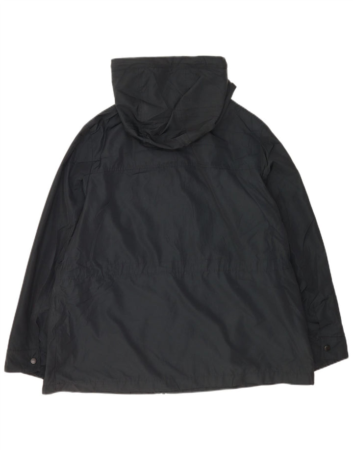 Giacca antipioggia oversize con cappuccio da donna Marks & Spencer UK 18 XL Blu navy