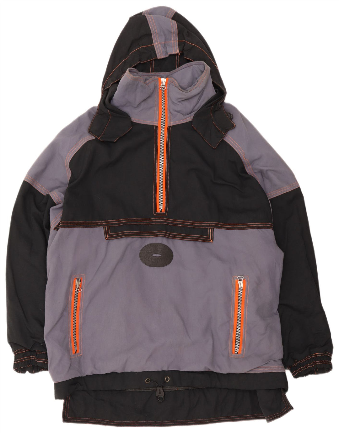 Giacca da sci da uomo pullover con cappuccio Ellesse UK 42 XL poliammide color block grigio