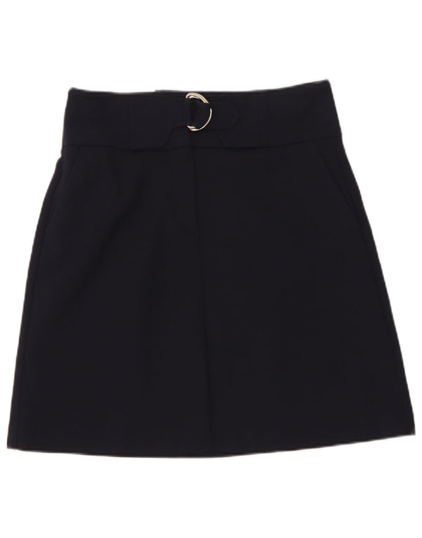 Minigonna da donna Marks & Spencer UK 8 piccola W28 cotone blu navy
