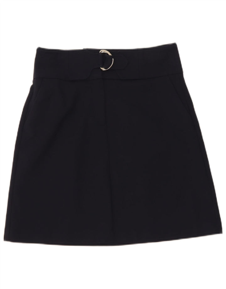 Minigonna da donna Marks & Spencer UK 8 piccola W28 cotone blu navy
