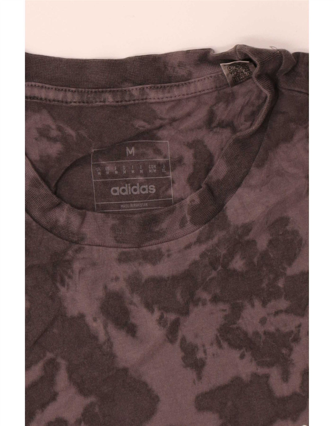 T-shirt da uomo Adidas Top in cotone tie-dye grigio medio