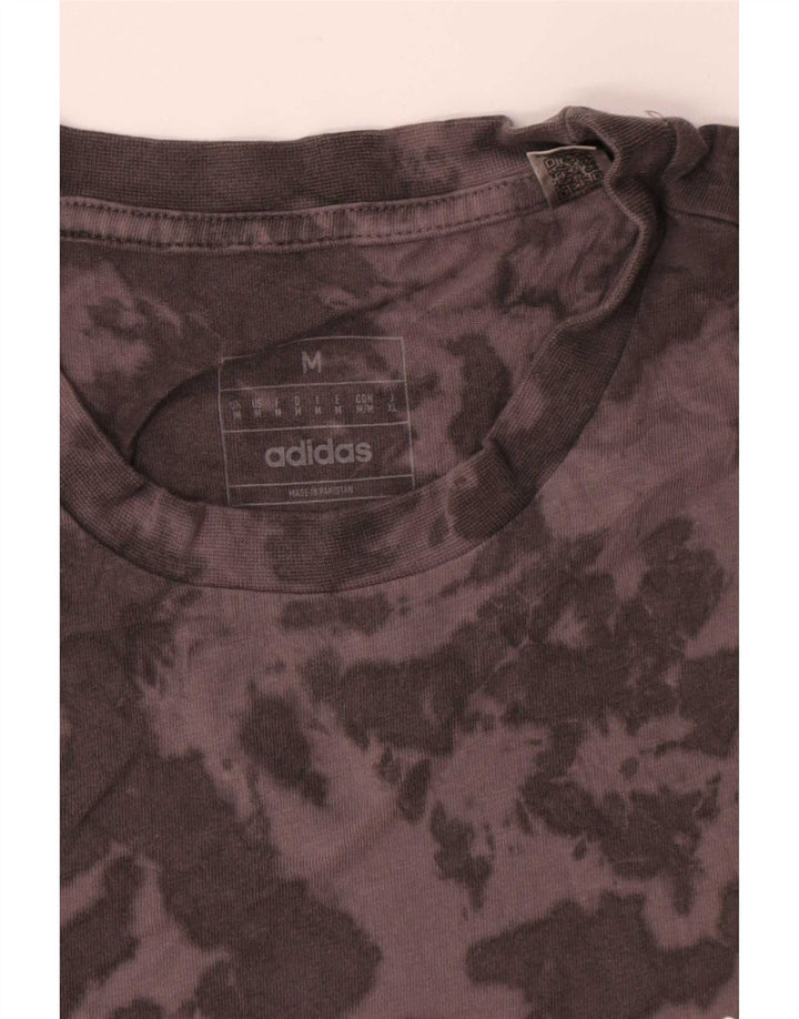 T-shirt da uomo Adidas Top in cotone tie-dye grigio medio