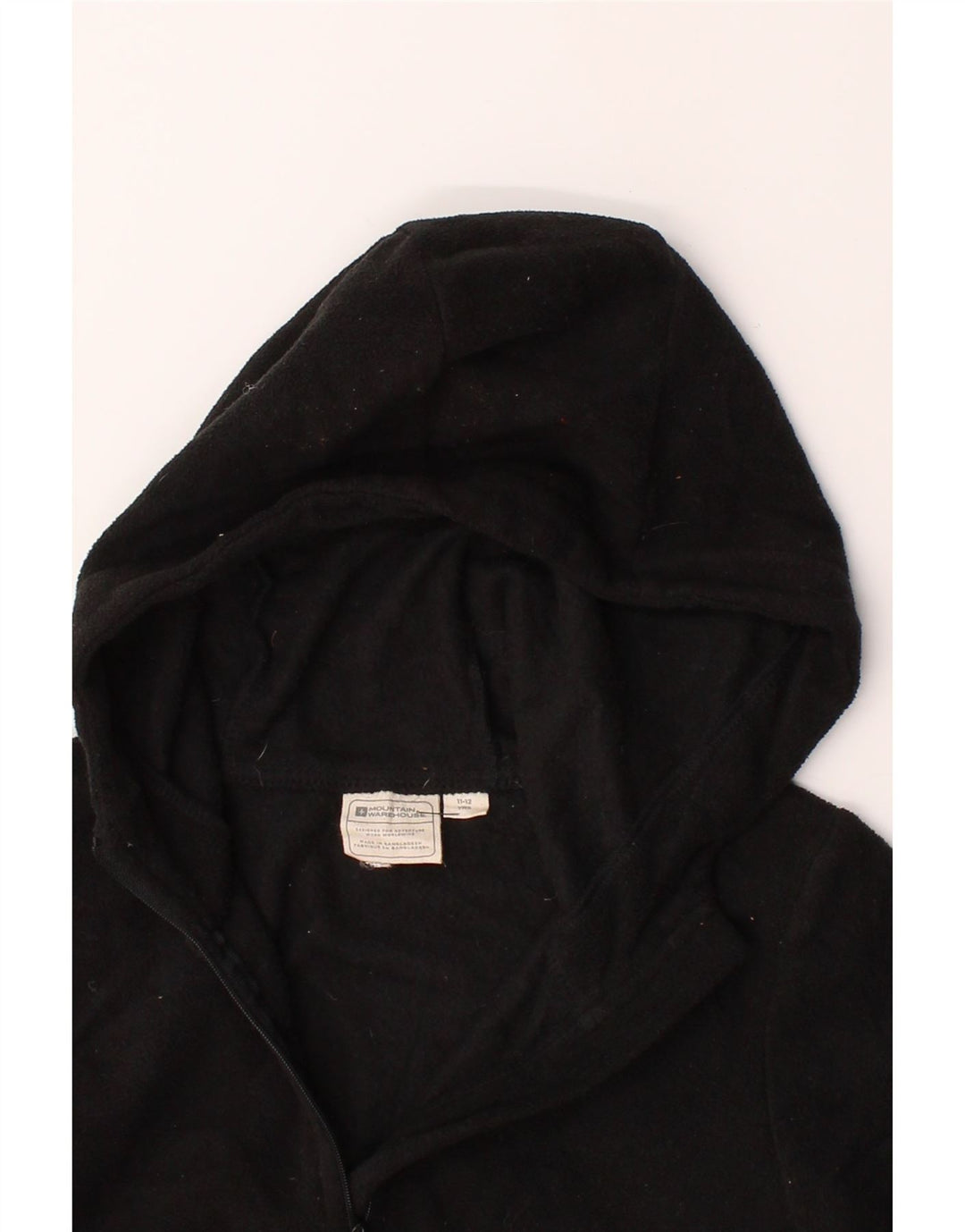 MOUNTAIN WAREHOUSE Boys Zip Neck Fleece Jumper 11-12 Years Black Polyester Vintage Mountain Warehouse and Second-Hand Mountain Warehouse from Messina Hembry 