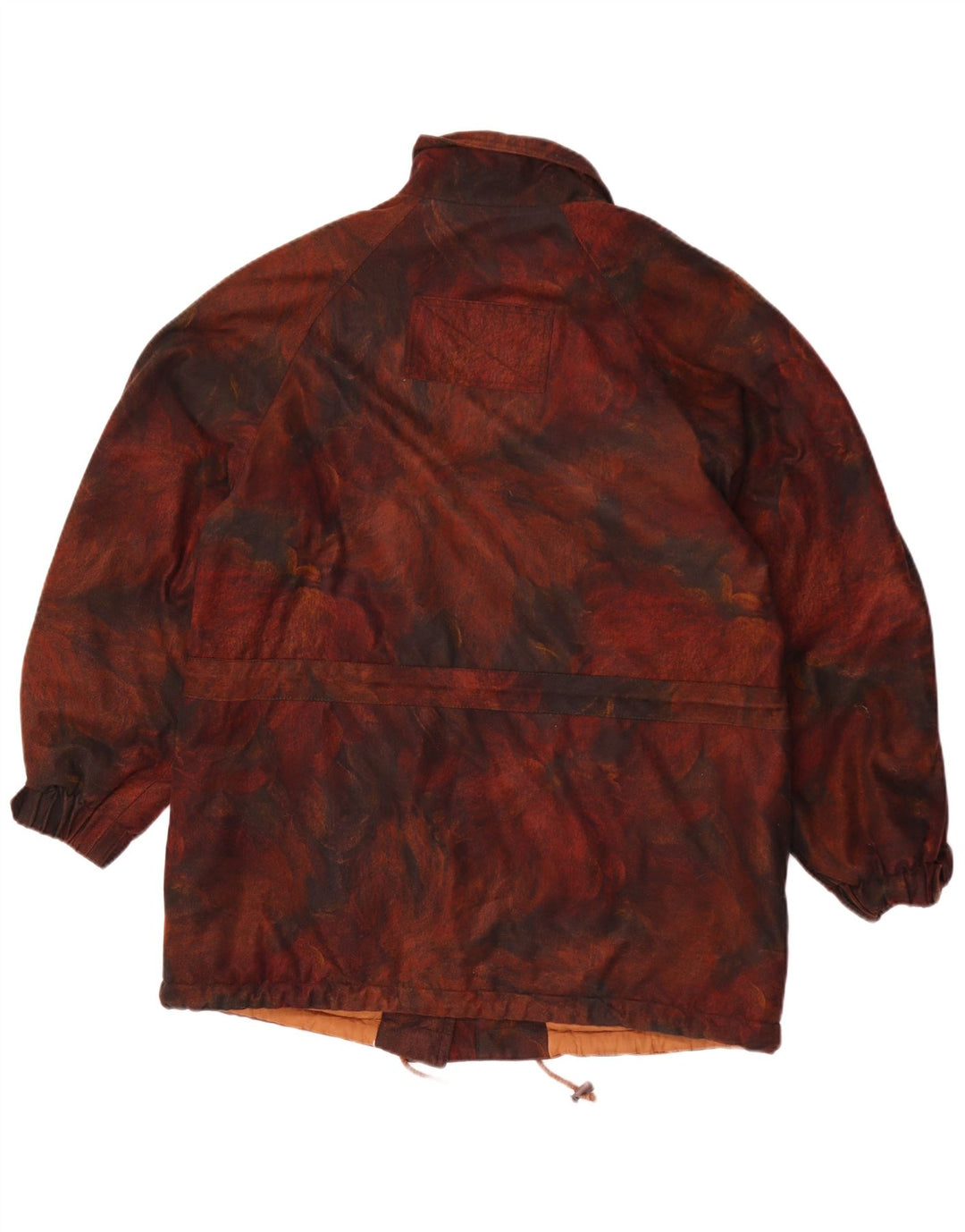 Giacca a vento vintage da donna UK 18 XL Poliestere floreale marrone