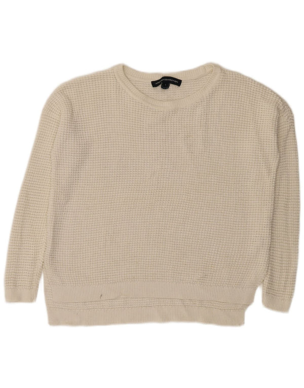 Maglione da donna con scollo a barca French Connection UK 10 piccolo bianco