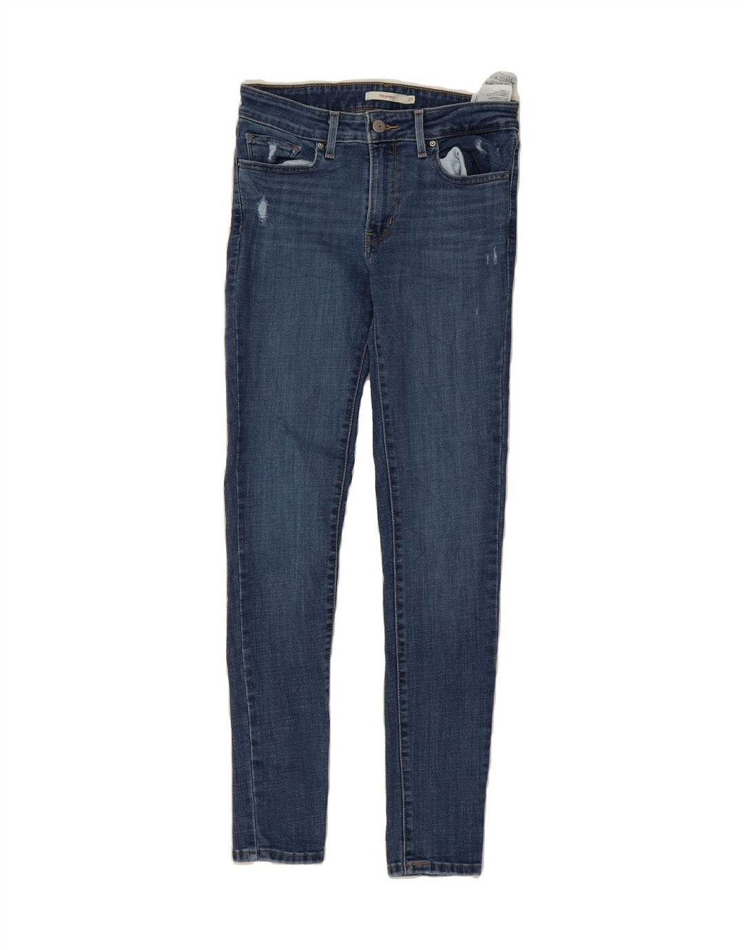 LEVI'S Womens 711 Skinny Jeans W27 L30 Blue Cotton Vintage Levi's and Second-Hand Levi's from Messina Hembry 
