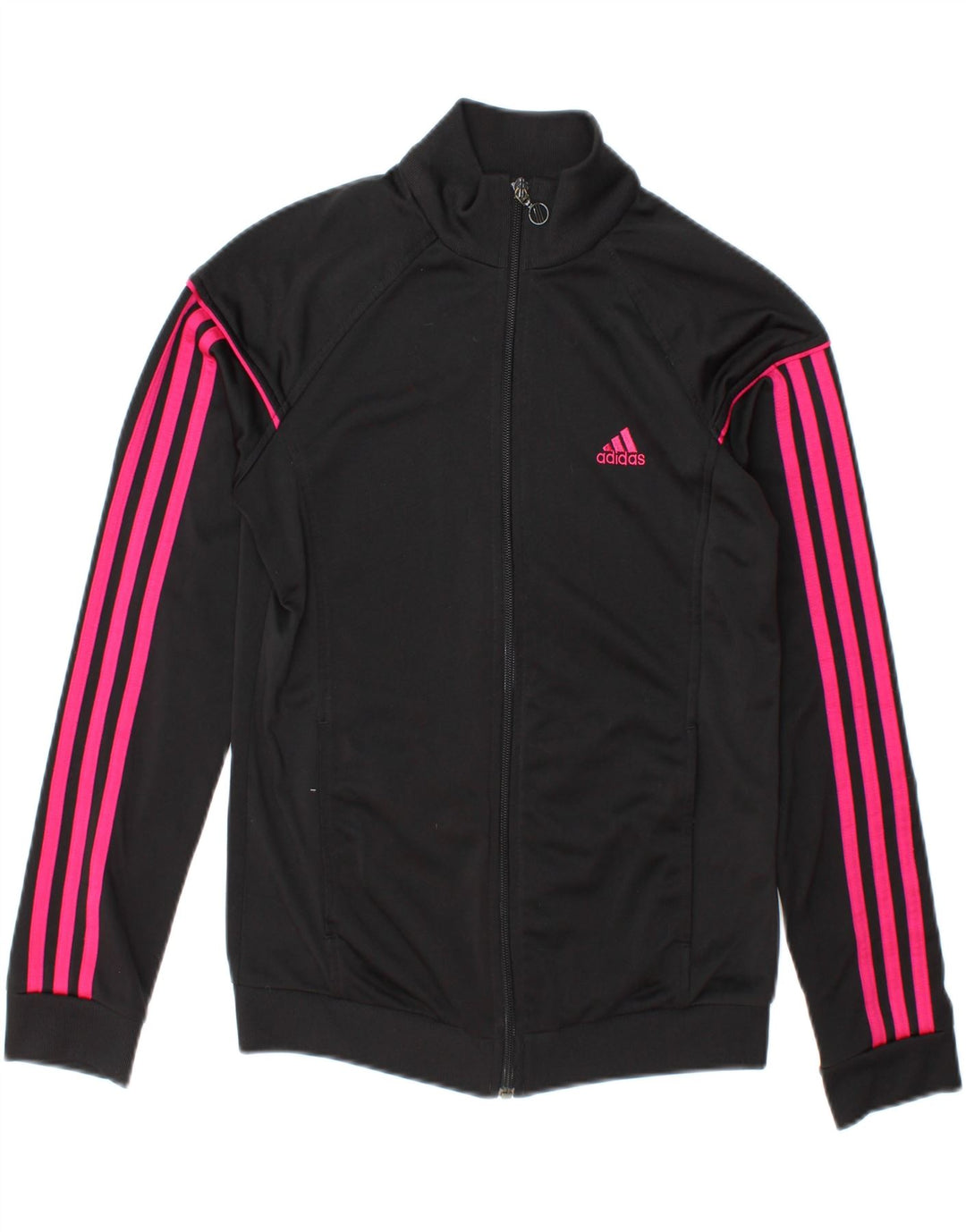 Giacca da ginnastica grafica da donna Adidas UK 8/10 piccola poliestere nero