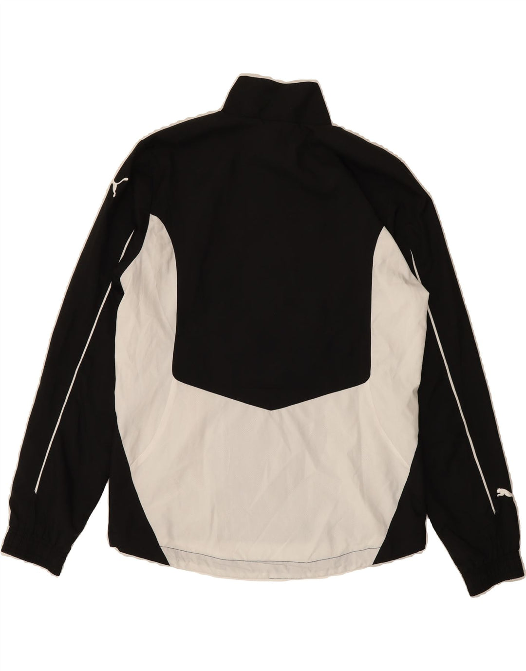 PUMA Womens Tracksuit Top Jacket UK 12 Medium Black Colourblock Polyester Vintage Puma and Second-Hand Puma from Messina Hembry 