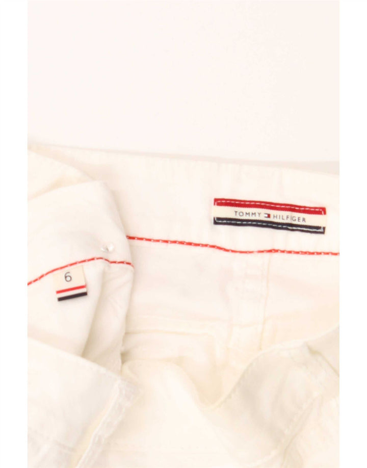 Pantaloncini chino da donna Tommy Hilfiger US 6 medi W32 cotone bianco
