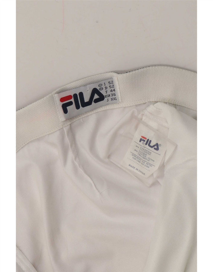 Pantaloncini chino pegged da uomo Fila IT 52 XL W38 poliestere color block bianco