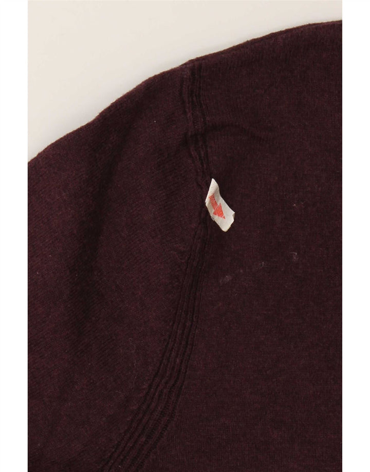 Maglione da uomo con collo con zip Fat Face, grande cotone bordeaux