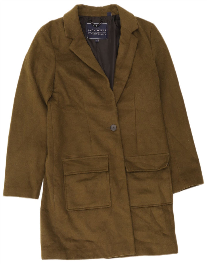 Soprabito oversize da donna Jack Wills UK 10 piccolo poliestere kaki