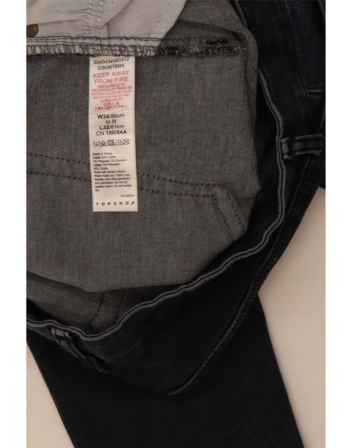 Jeans skinny da donna Topshop W34 L32 poliestere blu navy