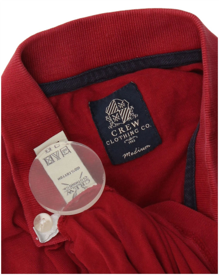 Crew Clothing Polo da uomo in cotone rosso medio