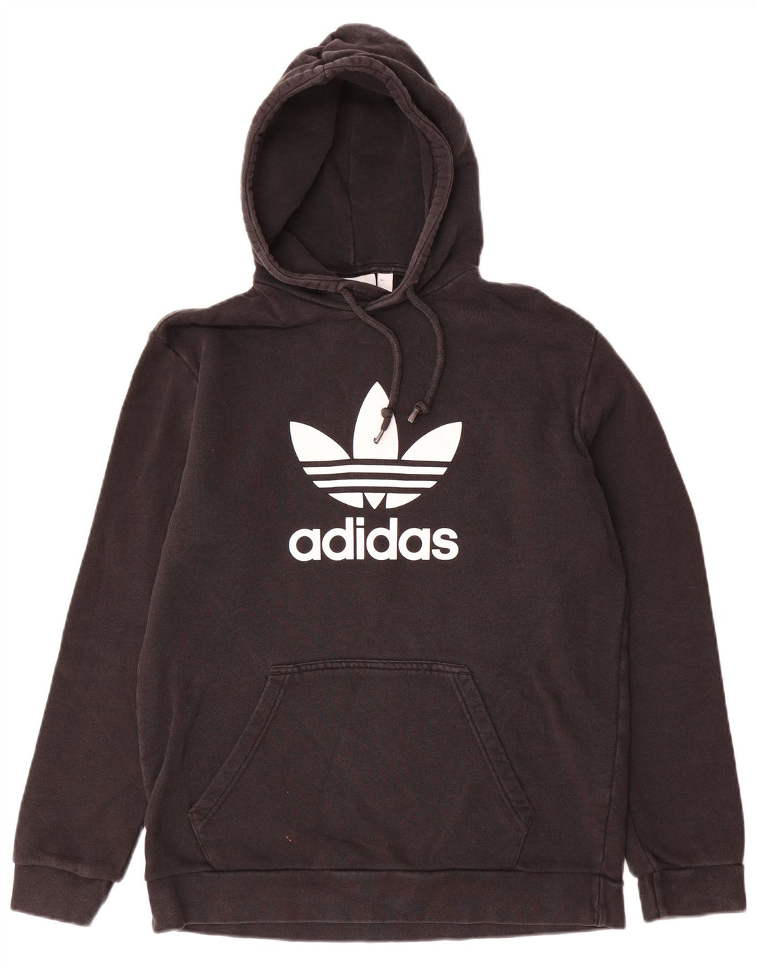 Felpa con cappuccio grafica da uomo Adidas, cotone medio nero