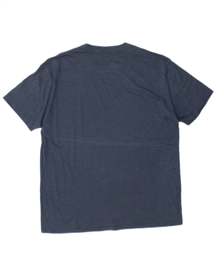 EDDIE BAUER T-shirt grafica da uomo Top grande in cotone blu