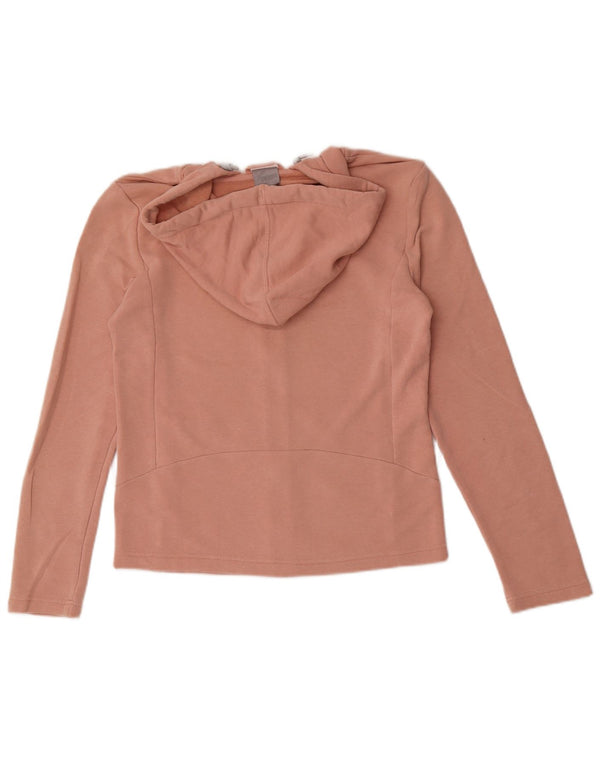 Felpa con cappuccio e zip da donna Puma UK 12 cotone rosa medio