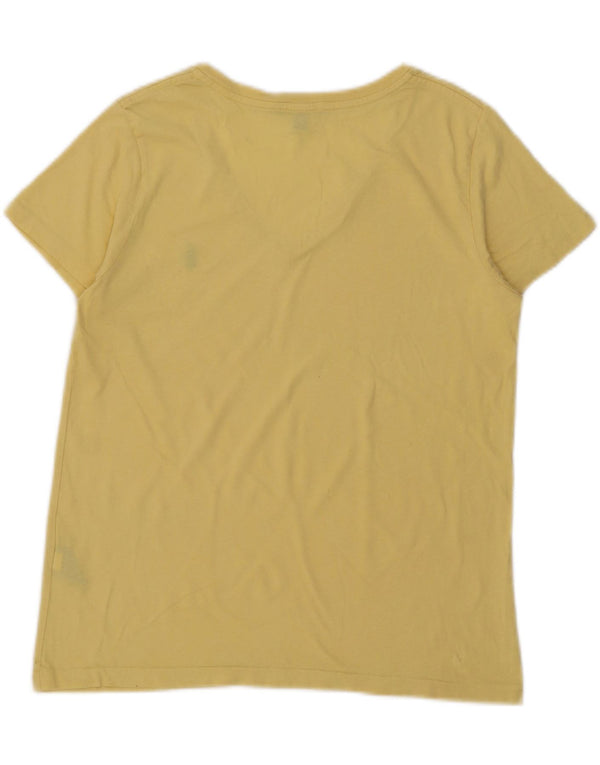 T-shirt da donna Ralph Lauren Top UK 14 grande cotone giallo