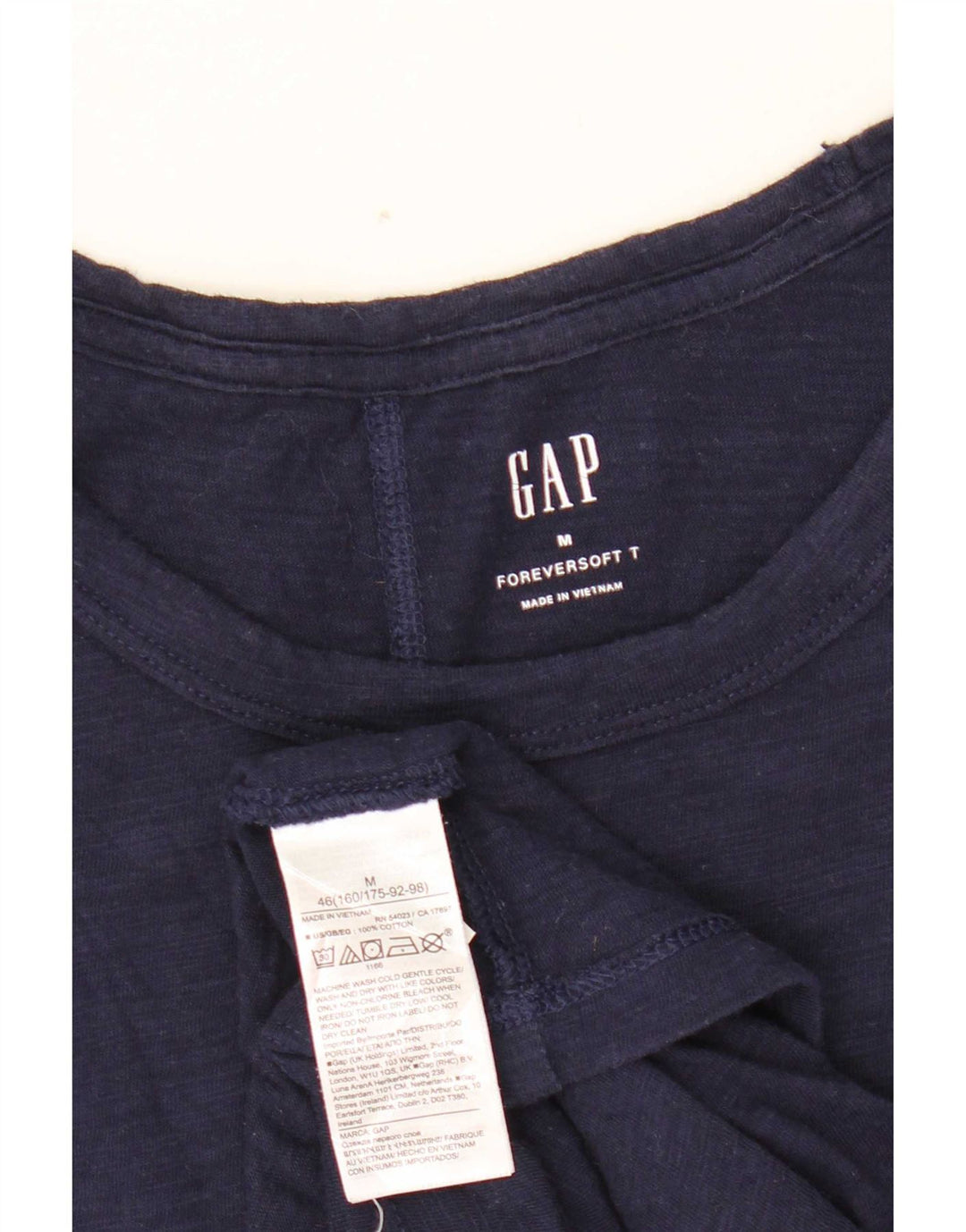 Gap T-shirt da donna Top UK 12 medio blu navy cotone