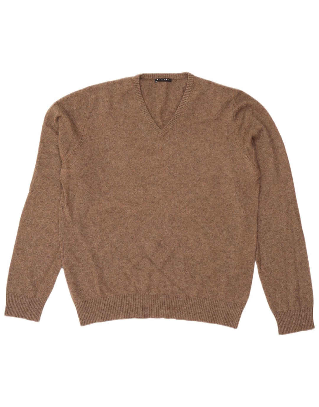 Maglione maglione con scollo a V da donna Sisley UK 18 XL Marrone