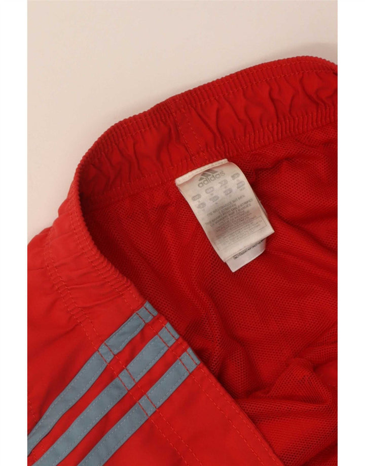 Pantaloncini da bagno Adidas da uomo in poliestere rosso medio