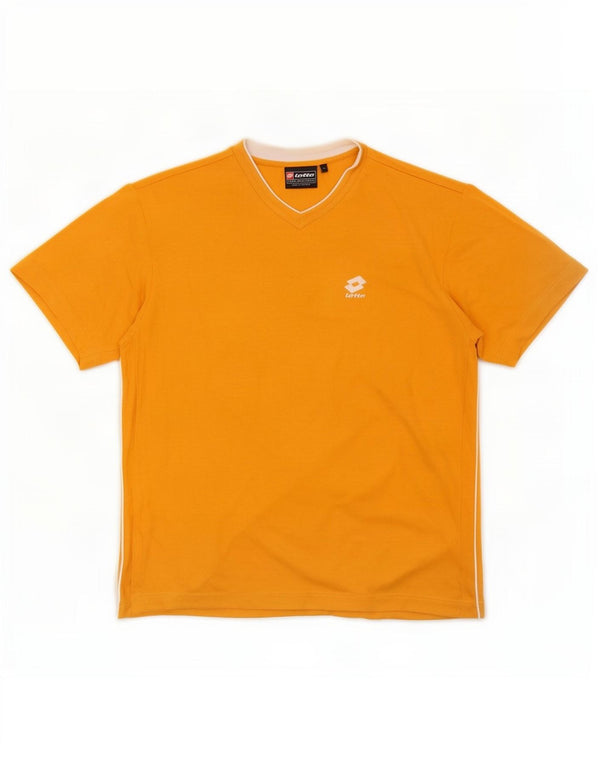 T-shirt da uomo Lotto Top XL in cotone arancione