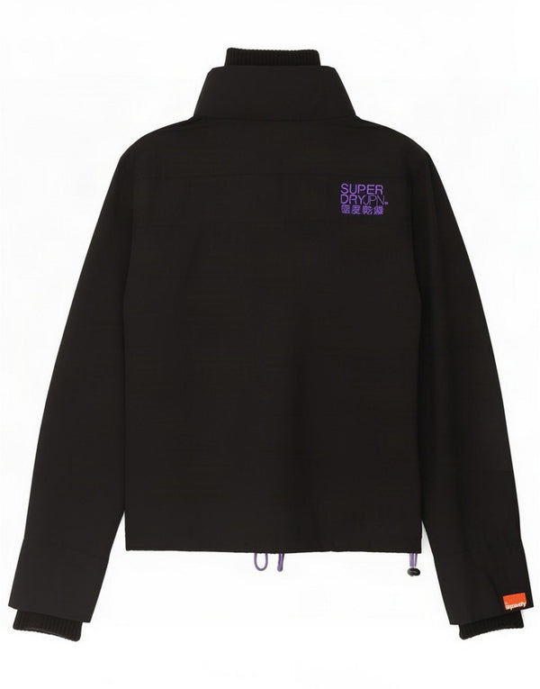 Superdry Giacca antipioggia da donna The Windcheater UK 14 Large Black Nylon