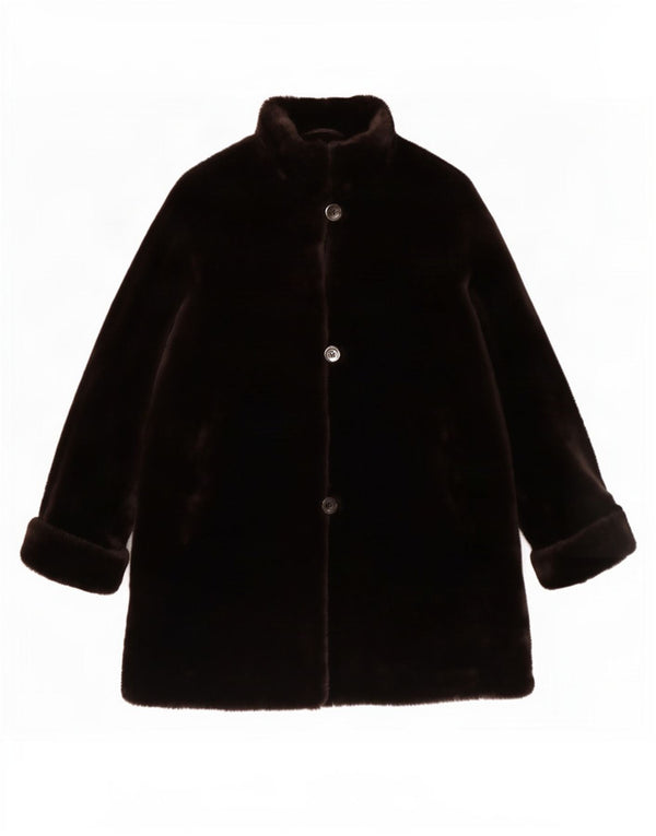Cappotto oversize da donna in pelliccia sintetica Basler UK 10 piccolo acrilico marrone