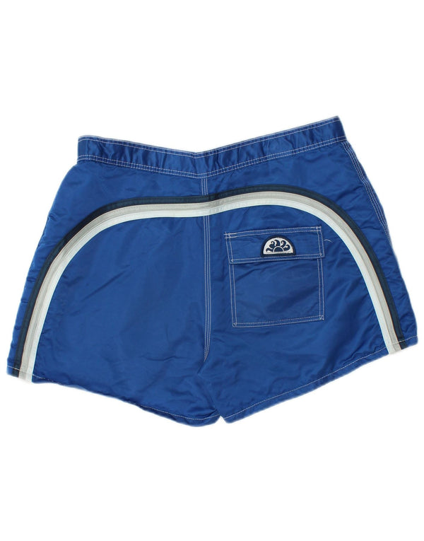 Pantaloncini da bagno da uomo Sundek in nylon a righe blu medio