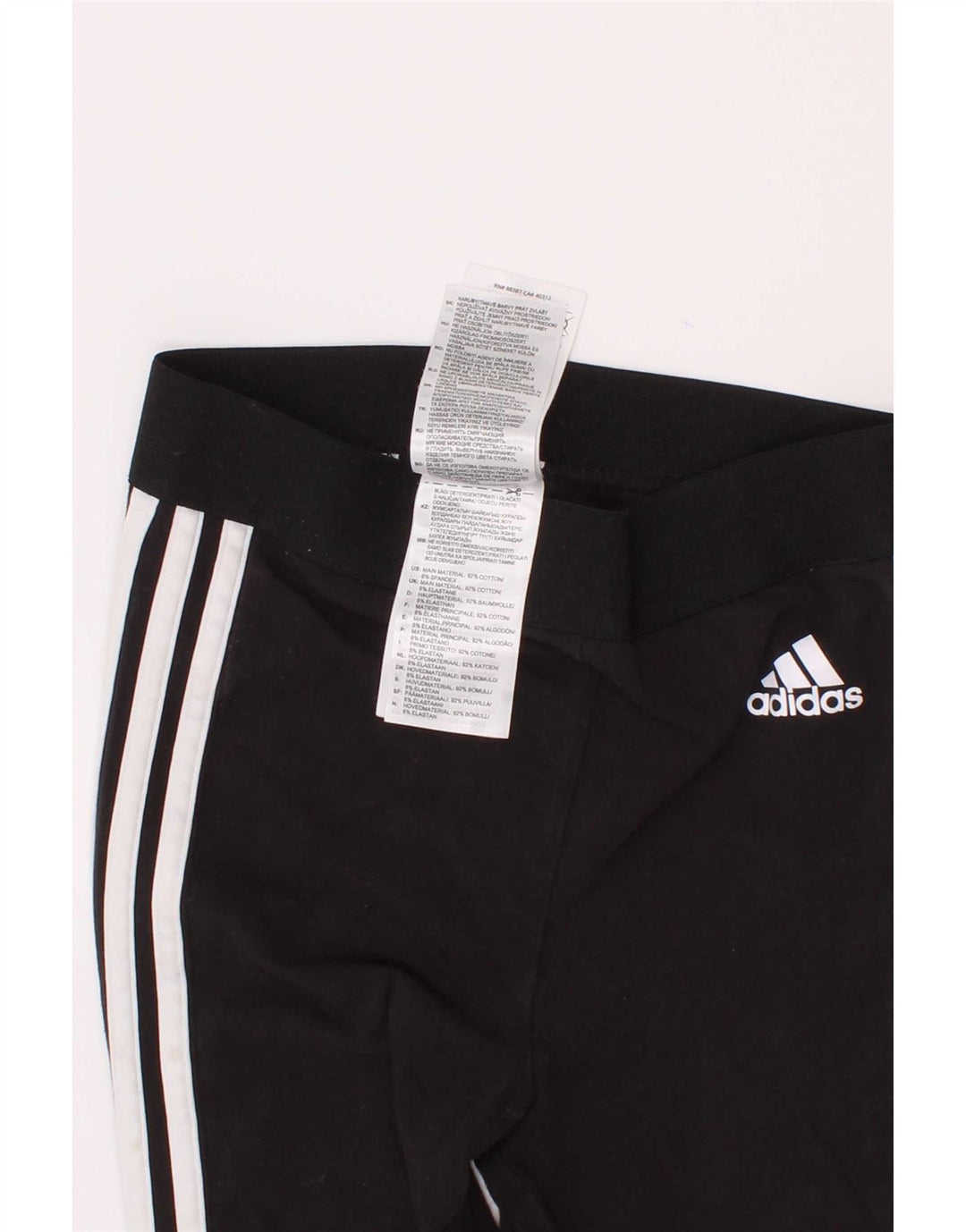 Leggings Adidas Bambina 2-3 Anni Cotone Nero