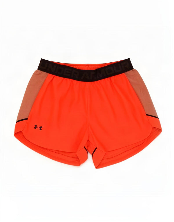 Pantaloncini sportivi grafici da donna Under Armour UK 8 Small Orange Colourblock