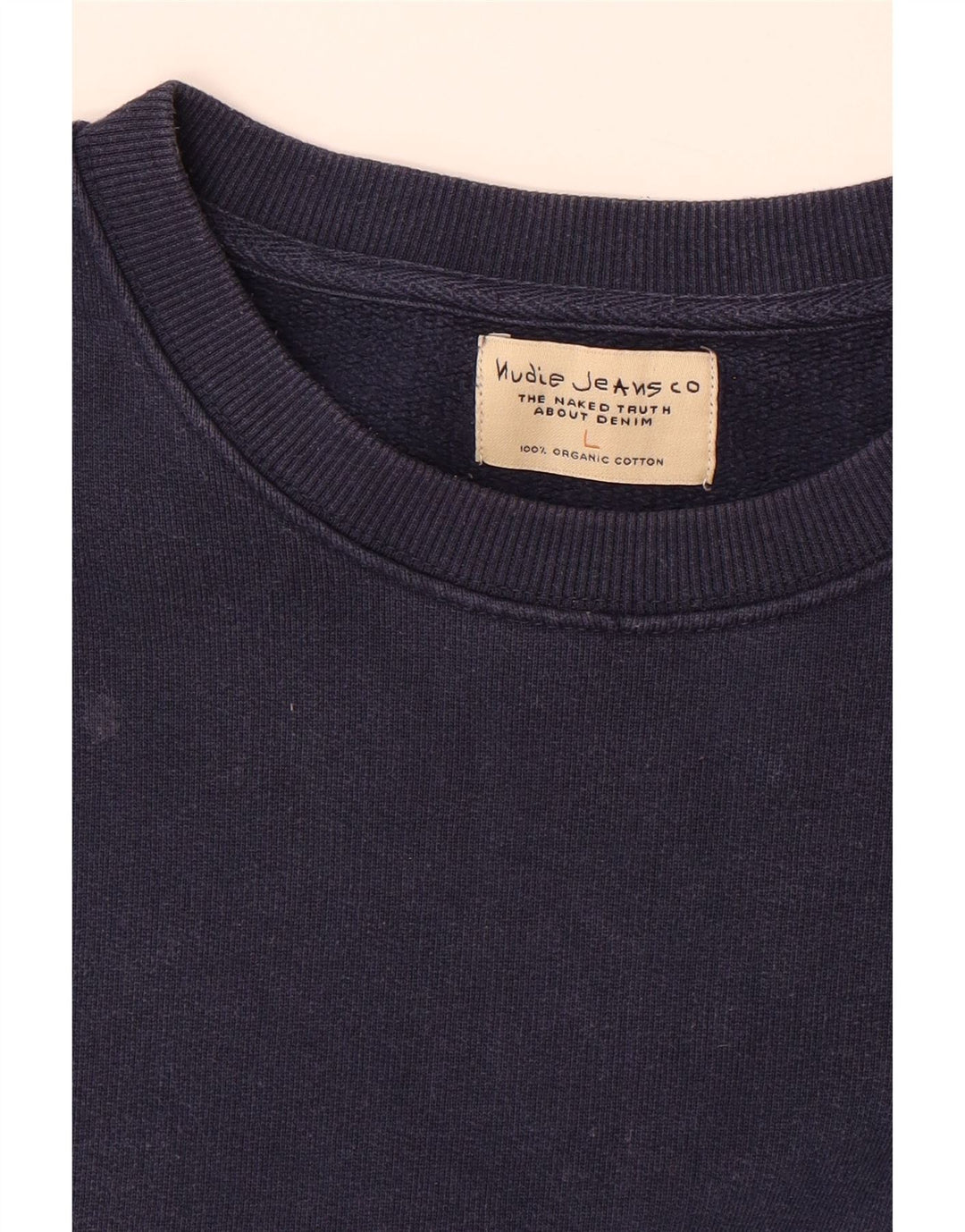 NUDIE JEANS Womens Oversized Sweatshirt Jumper UK 16 Large Navy Blue