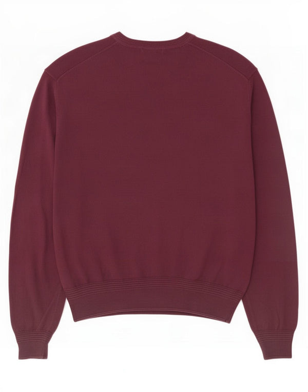 Lyle & Scott Maglione da uomo con scollo a V XL in cotone bordeaux