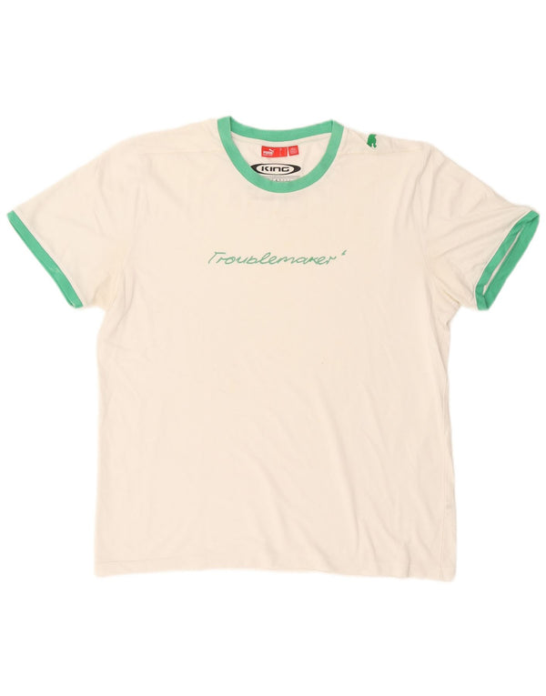 T-shirt grafica da uomo Puma Large bianca