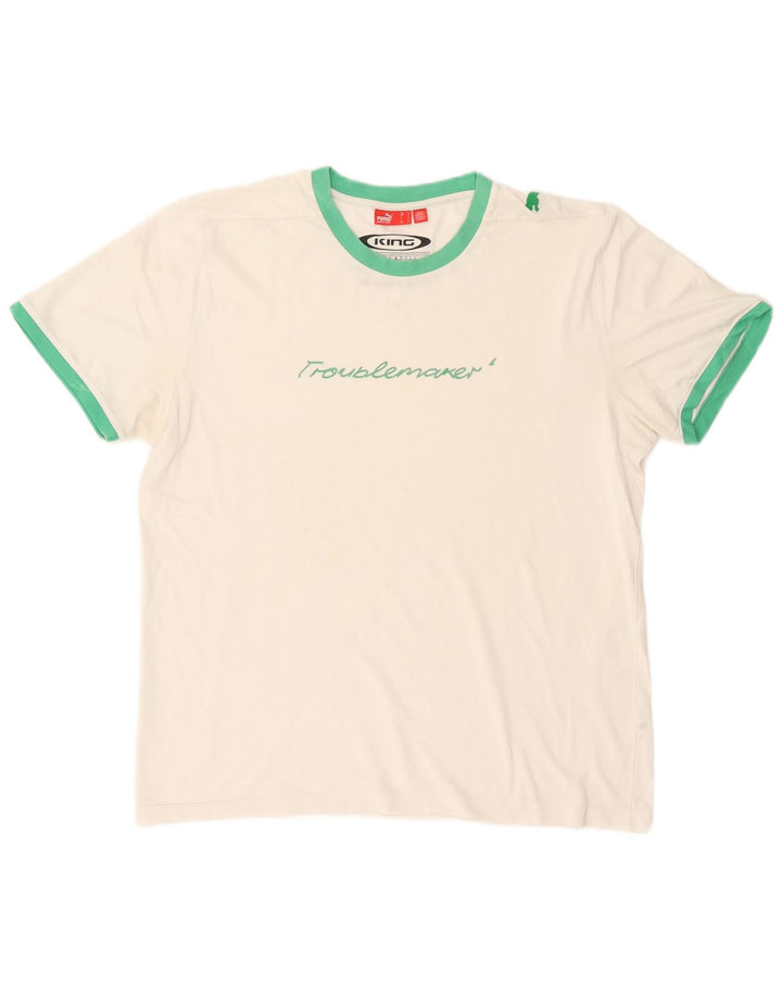 T-shirt grafica da uomo Puma Large bianca