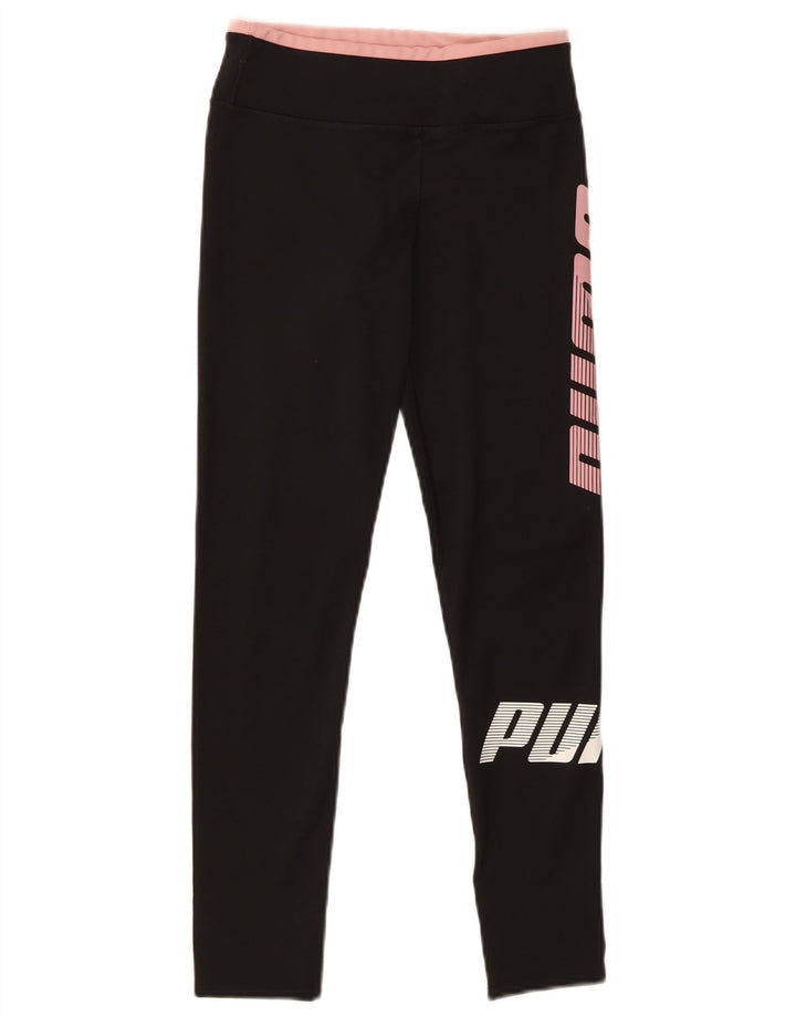 Leggings grafici Puma per ragazze 11-12 anni in poliestere nero