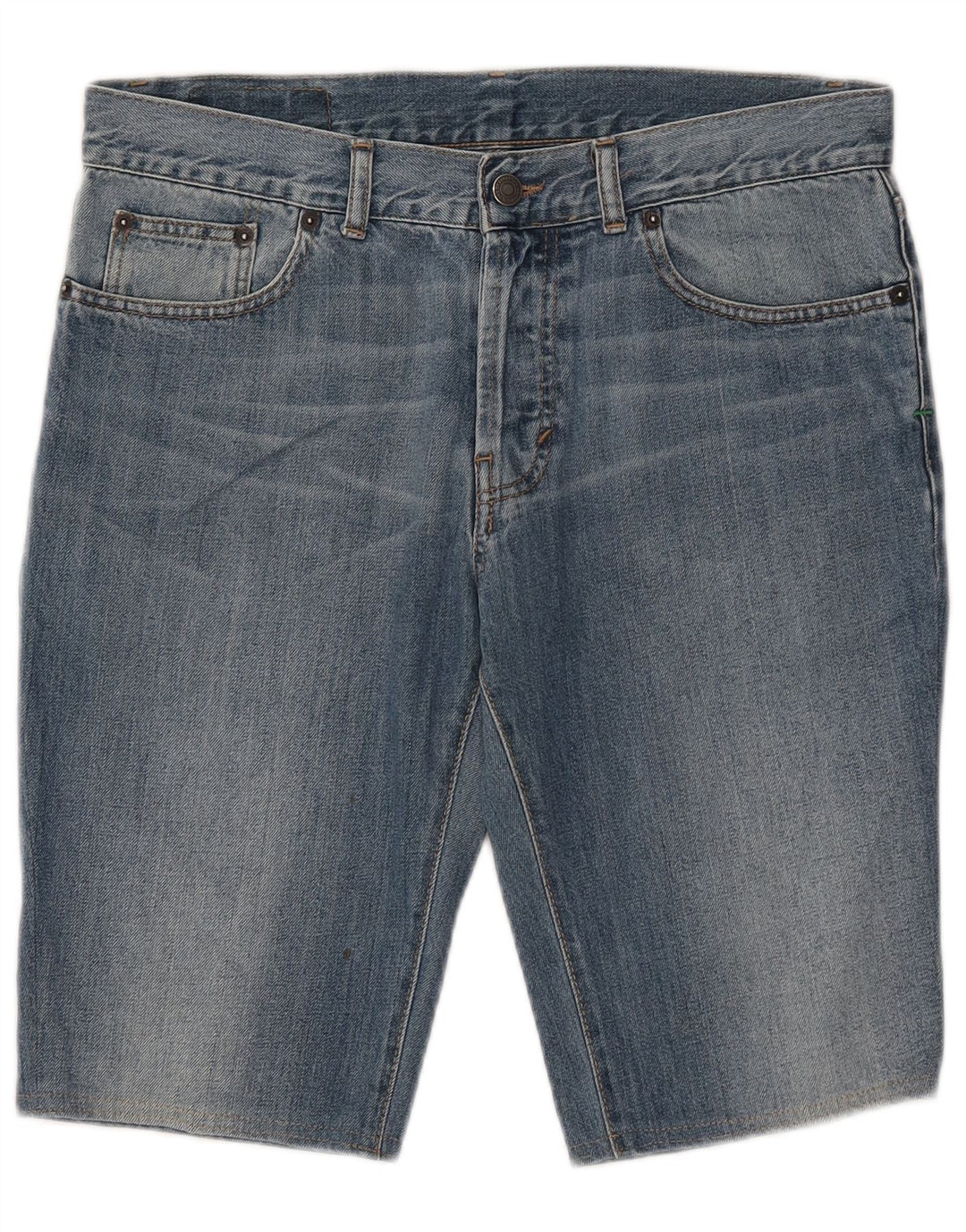 Pantaloncini di jeans da uomo Benetton W33 Blu medio