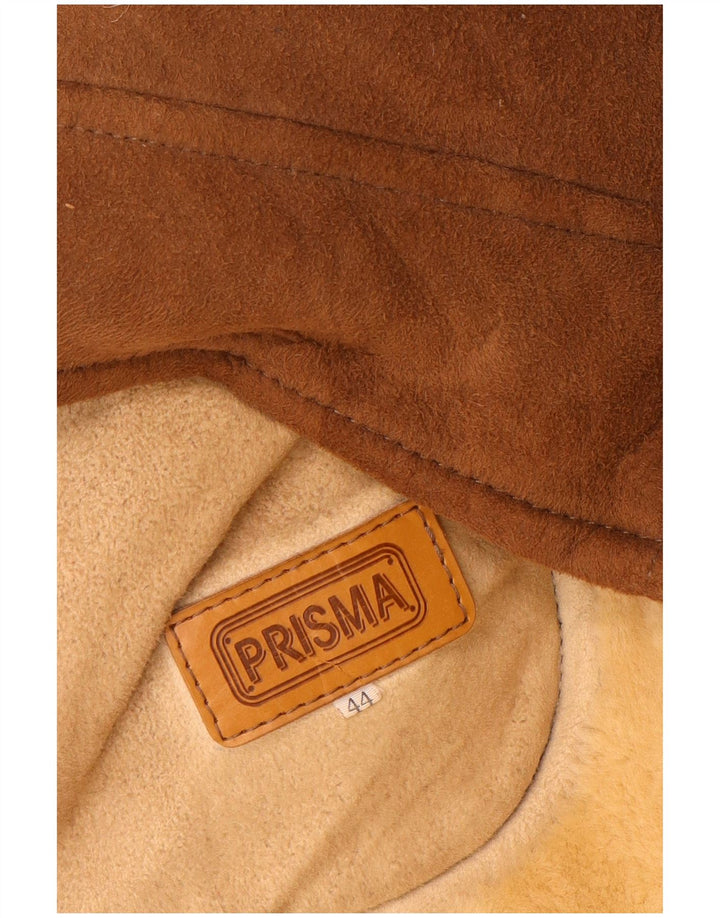 Cappotto in shearling oversize da donna Prisma EU 44 XL in pelle marrone
