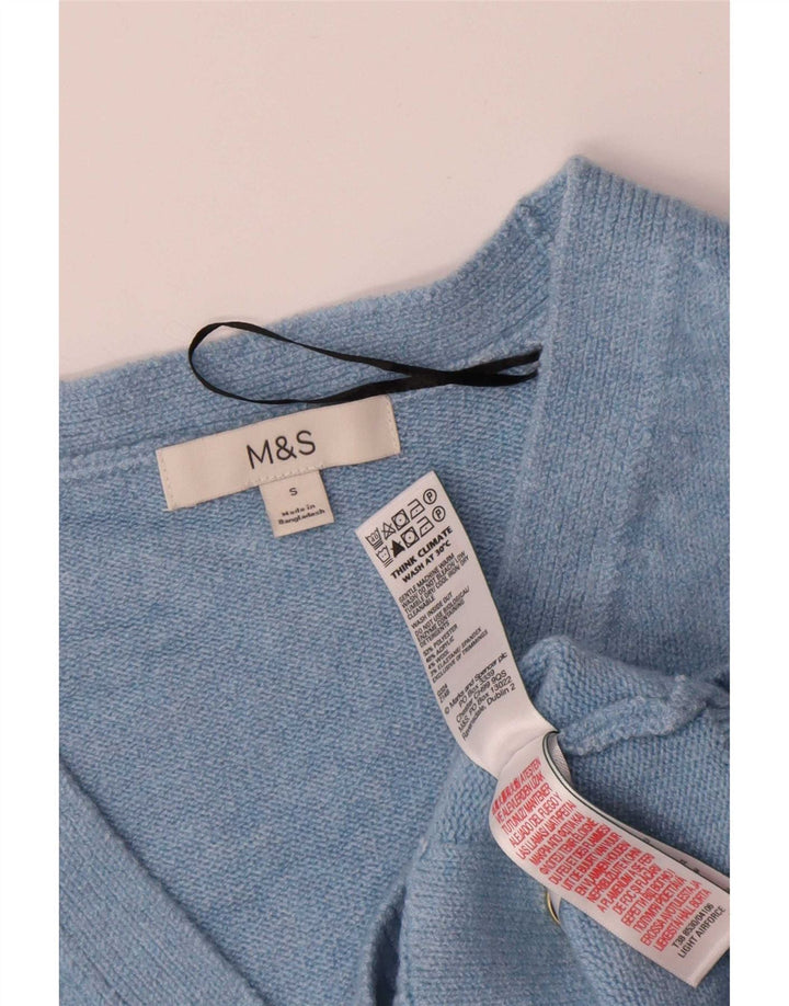 Maglione cardigan oversize da donna Marks & Spencer UK 10 piccolo blu