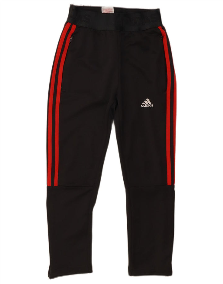 Pantaloni della tuta Adidas Climalite da ragazzo 7-8 anni in poliestere nero