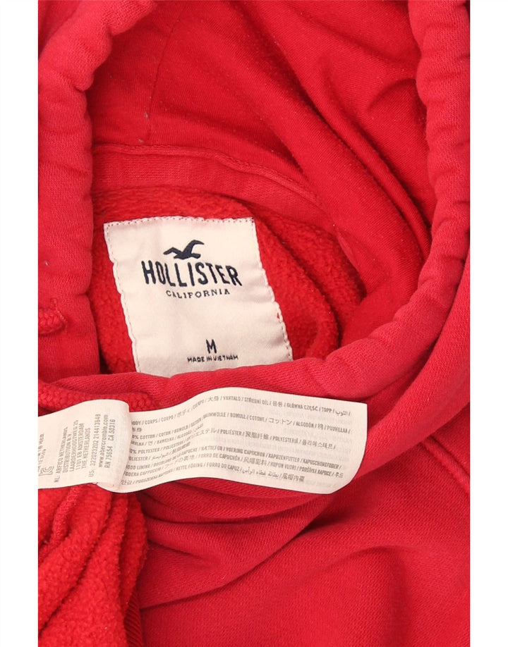 Maglione con cappuccio da uomo Hollister in cotone rosso medio