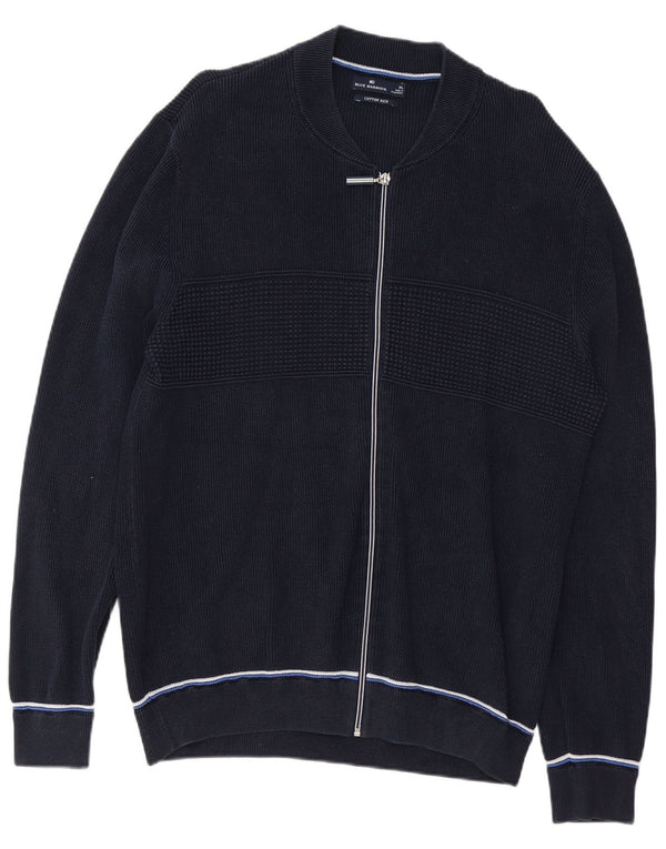 Maglione cardigan da uomo Blue Harbour XL in cotone blu scuro
