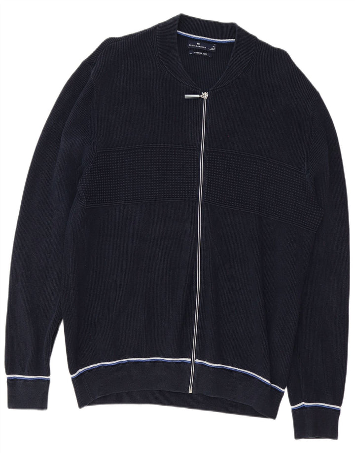 Maglione cardigan da uomo Blue Harbour XL in cotone blu scuro