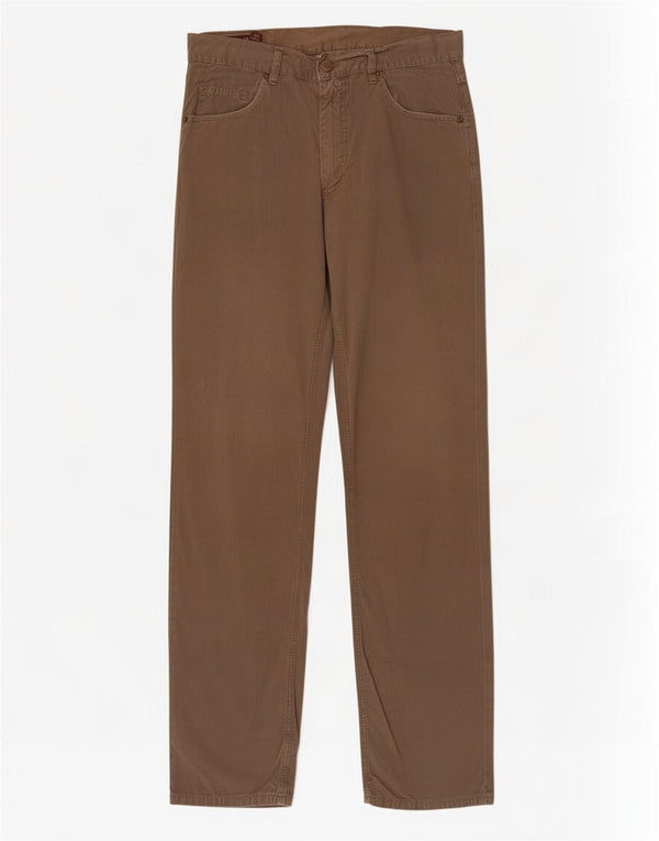 Pantaloni casual dritti da uomo Marlboro Classics W34 L34 Marrone